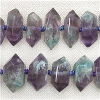 Amethyst bullet beads, approx 10-25mm