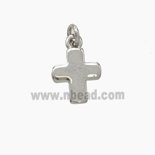 Copper Cross Pendant Platinum Plated