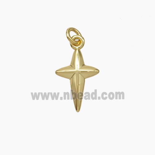 Copper NorthStar Pendant Gold Plated