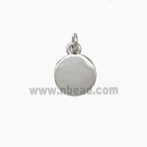 Copper Coin Pendant Platinum Plated