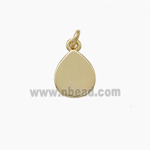 Copper Teardrop Pendant Gold Plated