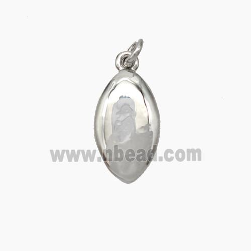 Copper Leaf Pendant Platinum Plated