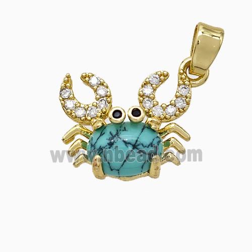 gemstone pendant pave zircon, gold plated