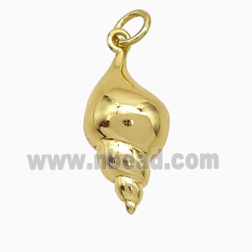 Copper Pendant Pave Zircon, Gold Plated