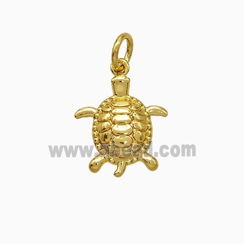 Copper Pendant Pave Zircon, Gold Plated