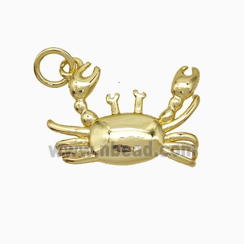 Copper Pendant Pave Zircon, Gold Plated