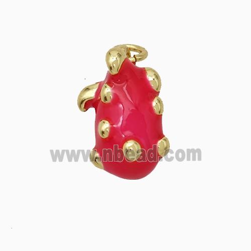 Copper Pendant Pave Zircon, Gold Plated