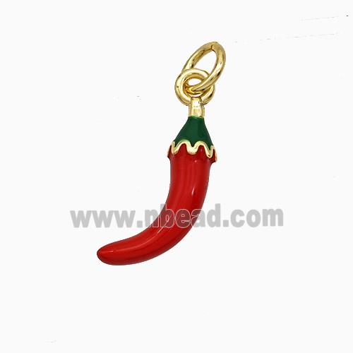 Copper Pendant Pave Zircon, Gold Plated
