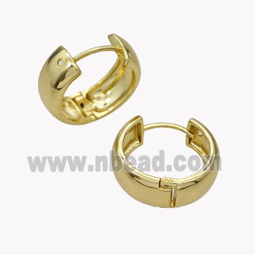 Copper Hoop Earrings Gold Plated