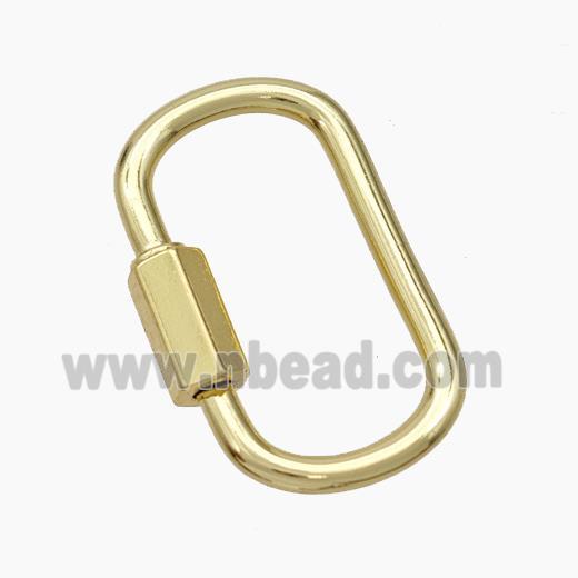 Copper Carabiner Clasp Gold Plated