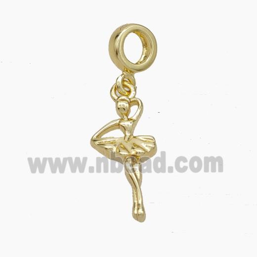 Copper Dancer Girls Pendant Gold Plated