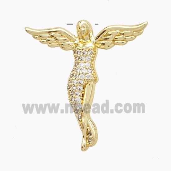 Angelwing Charms Copper Pendant Pave Zirconia Engelsrufer Gold Plated