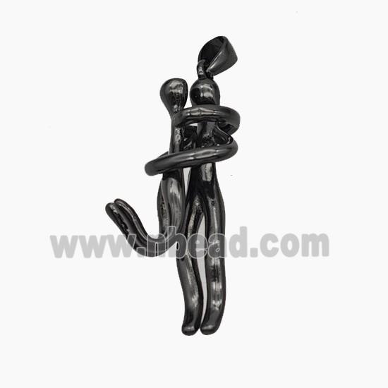 Copper Couple Pendant Black Plated