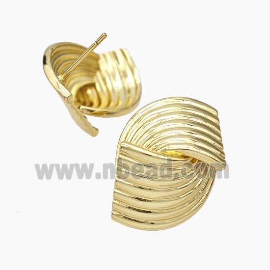 Copper Stud Earrings Gold Plated