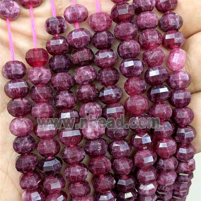 Natural Jade Beads Red Dye Faceted Pumpkin