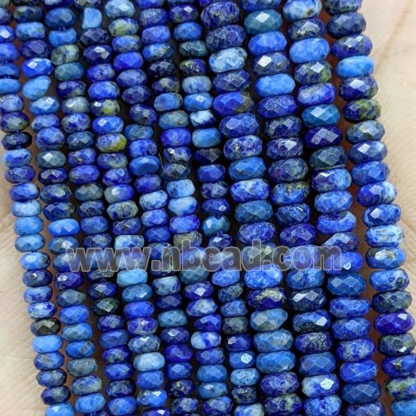 Natural Blue Lapis Lazuli Beads Faceted Rondelle