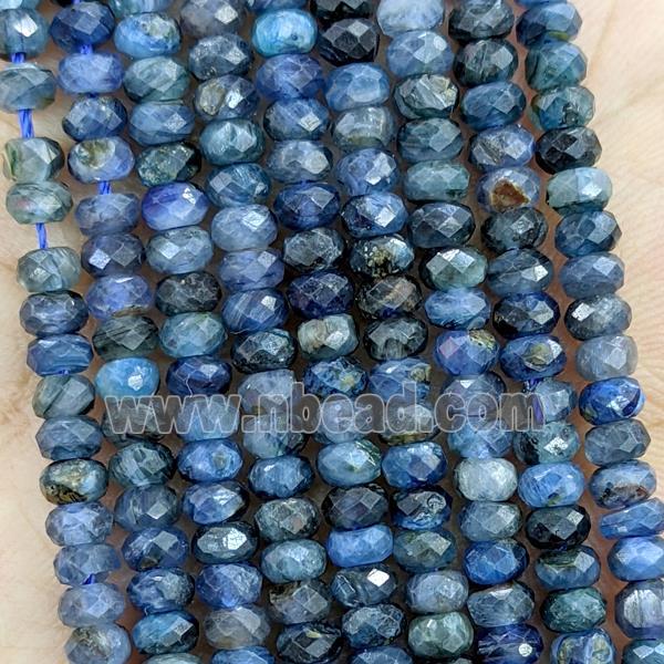 Natural Blue Kyanite Beads Faceted Rondelle