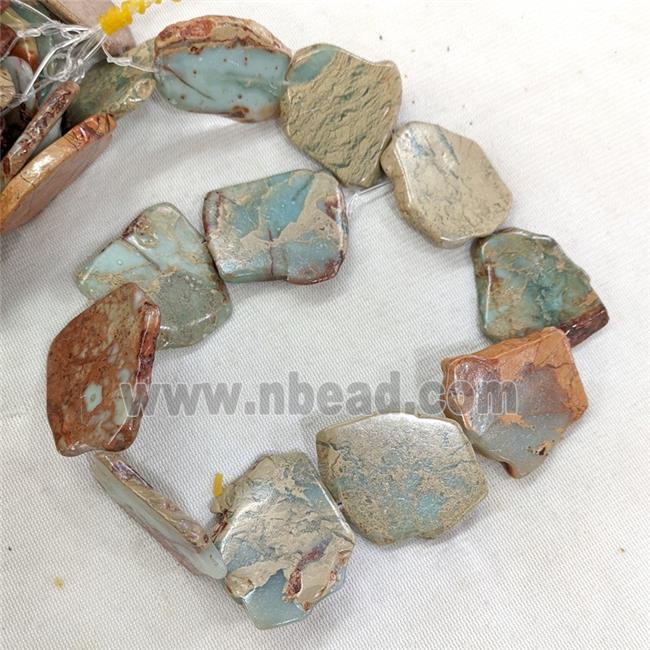 Natural Snakeskin Jasper Slice Beads Freeform