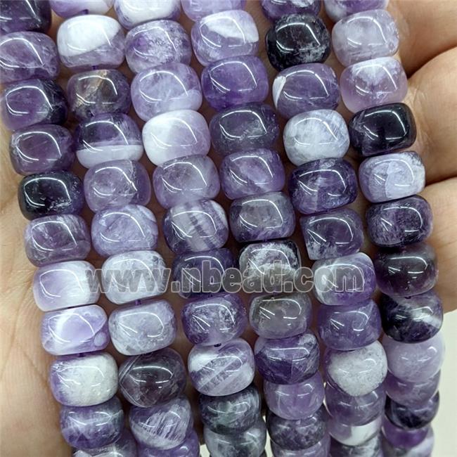 Natural Amethyst Beads Purple Smooth Rondelle