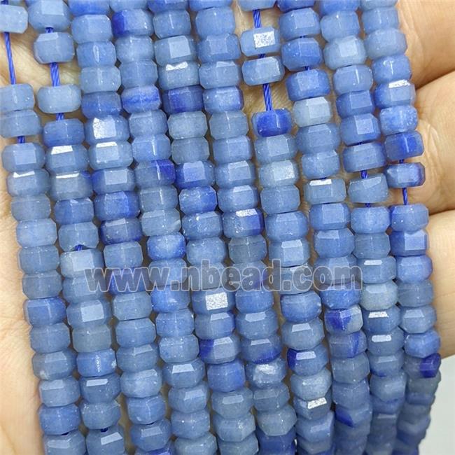 Natural Blue Aventurine Hexagon Beads