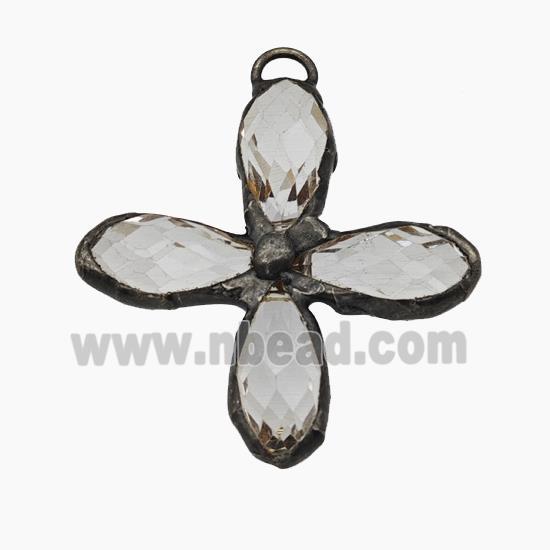 Crystal Glass Cross Pendant