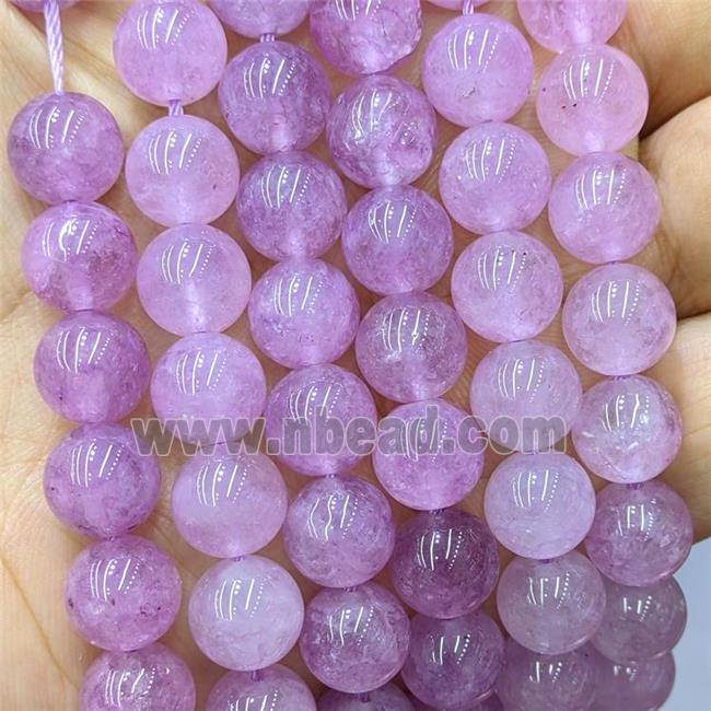 Sponge Jade Beads Lavender Dye Smooth Round