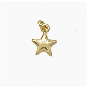 Copper Star Pendant Gold Plated, approx 7.5mm