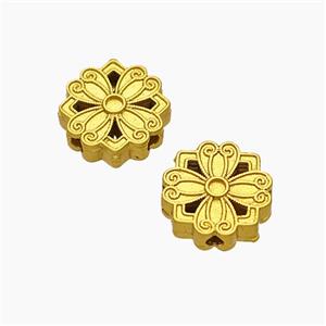 Copper Button Beads Gold Plated, approx 10mm