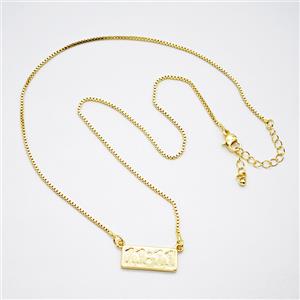 Copper Necklace Double Eleven Number 11 Gold Plated, approx 9-20mm, 1.2mm, 42-47cm lengthe