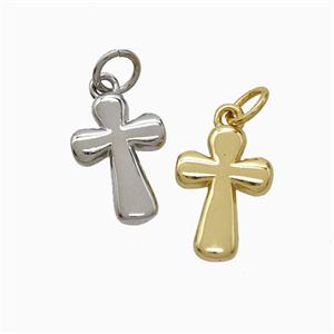 Copper Cross Pendant Mixed, approx 9-13mm