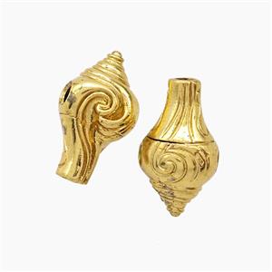 Tibetan Style Copper Guru Beads Gold Plated, approx 11-19mm