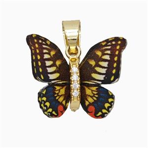 Blackorange Resin Butterfly Pendant Gold Plated, approx 15-18mm