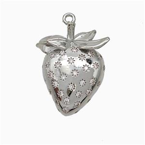 Copper Pendant Pave Zircon, Gold Plated, approx 17-22mm