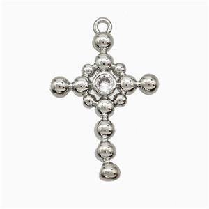 Copper Pendant Pave Zircon, Gold Plated, approx 19-26mm