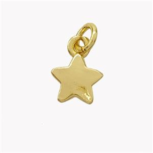 Copper Star Pendant Gold Plated, approx 7mm