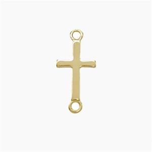 Copper Cross Connector Gold Plated, approx 8-13mm