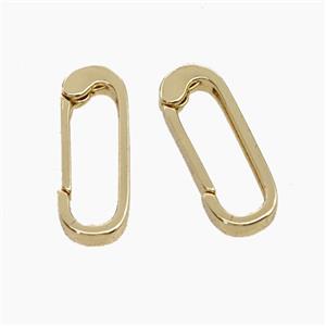 Copper Carabiner Clasp Gold Plated, approx 6-15mm