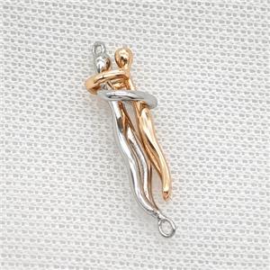 Copper Couple Connector Platinum Rose Gold, approx 5-30mm, 5-25mm