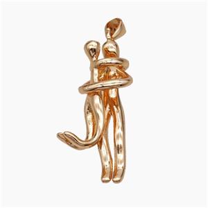 Copper Couple Pendant Rose Gold, approx 5-30mm, 5-20mm