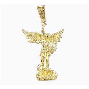 Copper Fairy Charms Pendant Gold Plated, approx 28-40mm