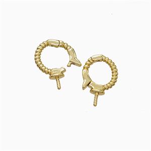 Copper Pendant Bail Gold Plated, approx 9mm