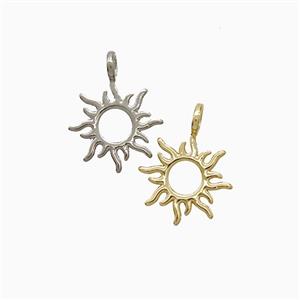 Copper Sun Pendant Mixed, approx 12mm