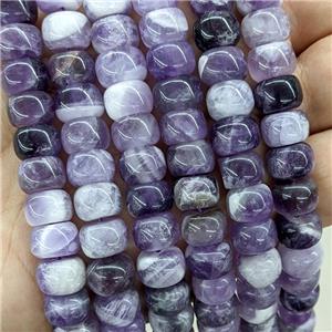 Natural Amethyst Beads Purple Smooth Rondelle, approx 10mm