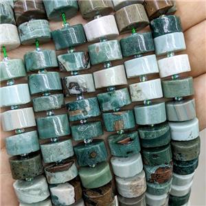 Natural Ocean Agate Heishi Beads Green, approx 10-12mm