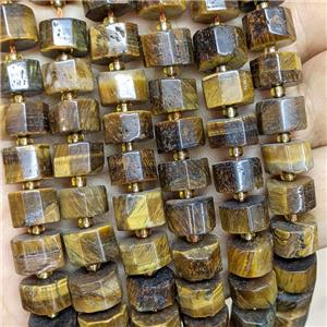 Natural Tiger Eye Stone Heishi Beads, approx 10mm
