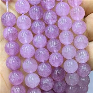 Sponge Jade Beads Lavender Dye Smooth Round, approx 10mm dia