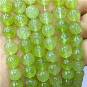 Sponge Jade Beads Green Dye Smooth Round, approx 10mm dia