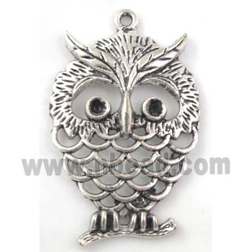 Tibetan Silver owl pendant