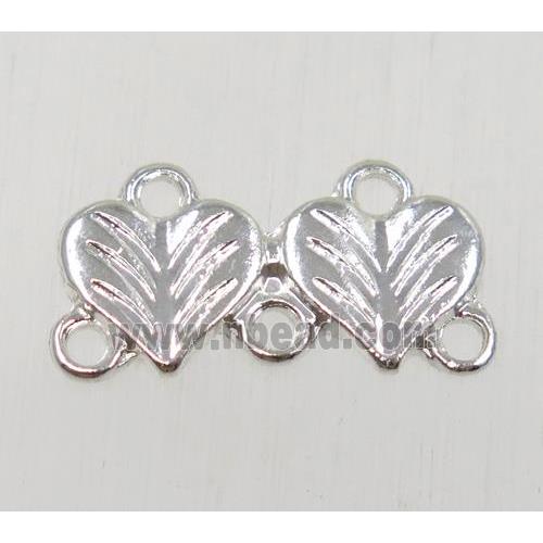 tibetan silver leaf pendant, non-nickel, silver plated