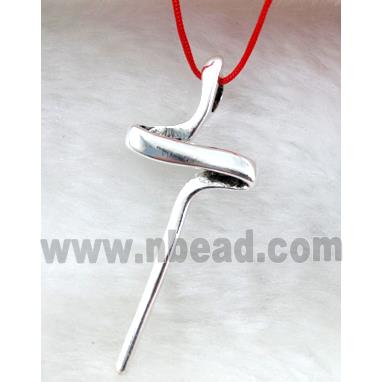 Tibetan Silver cross pendant, lead free and nickel free